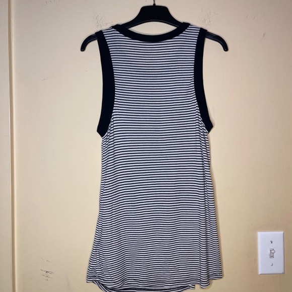 Eileen Fisher Black and White Striped Tank Top - Picture 2 of 7
